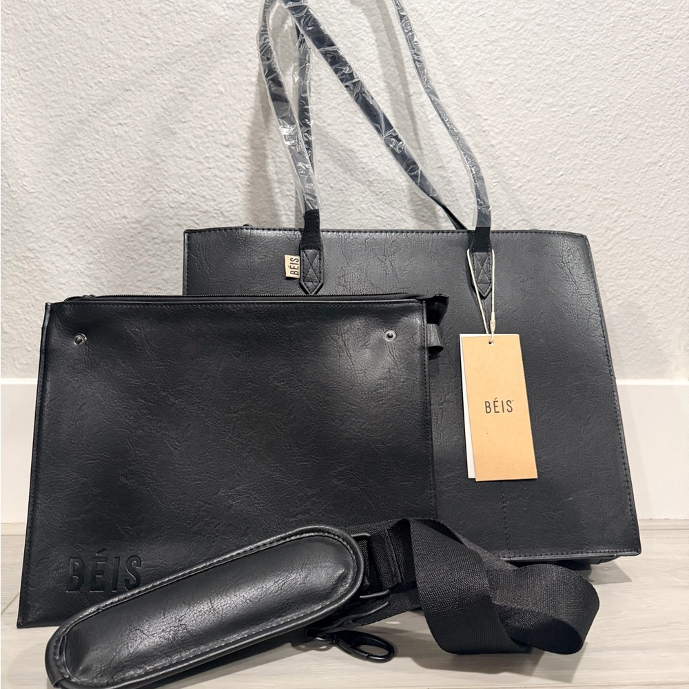 Black Women's Tote Bag Set